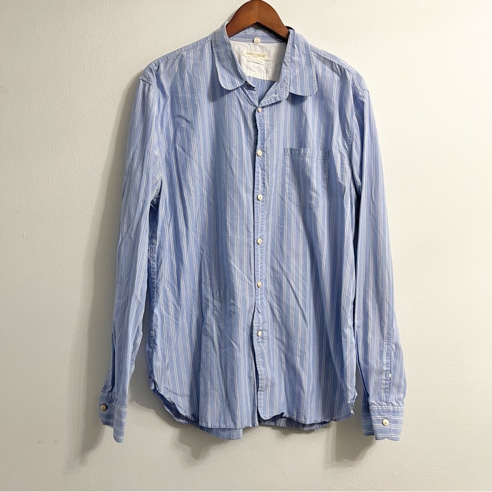 Levi’s Made & Crafted Blue White Striped Button Down Detailed Buttons Import 4